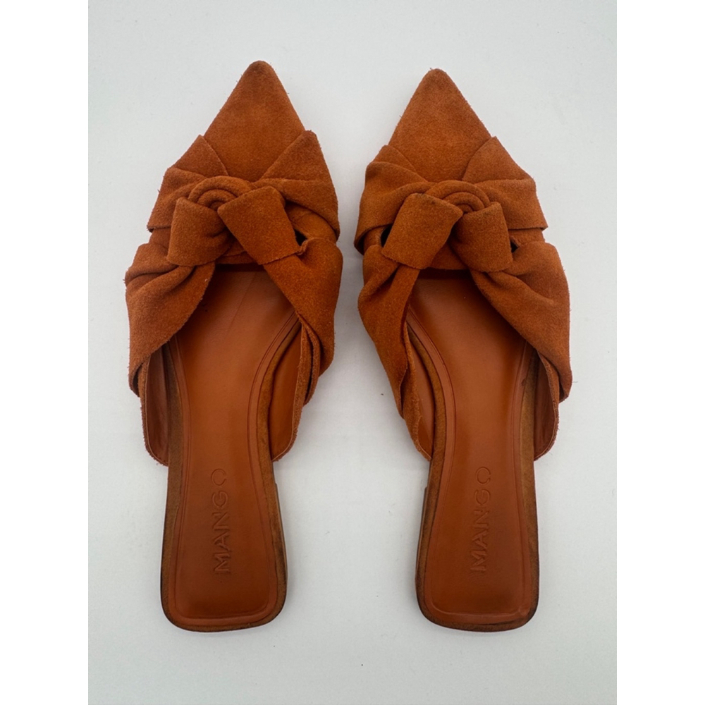 Women's Mango Mules Size 6.5/37 Rust Brown - Picture 2 of 7